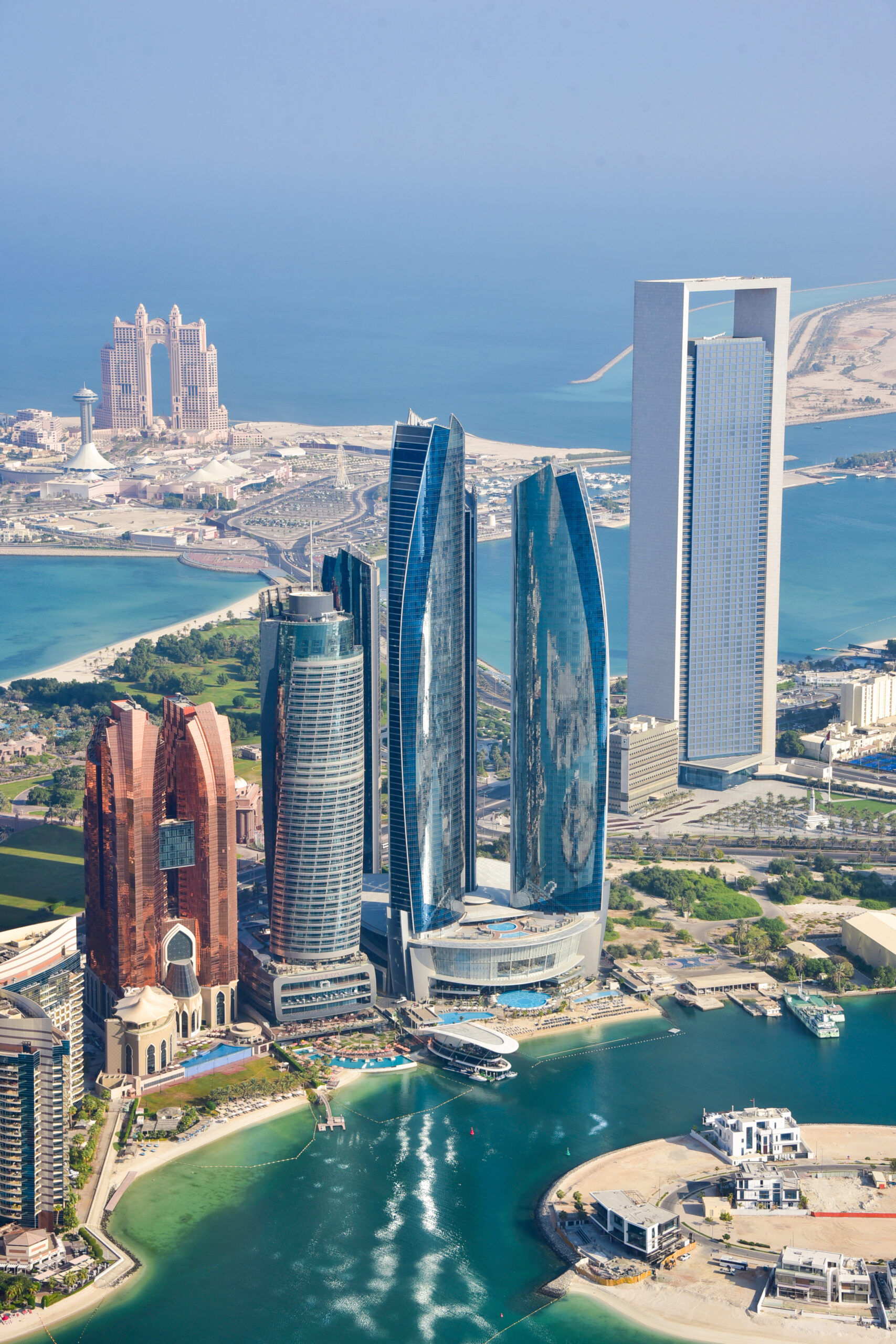 Helicopter over Abu Dhabi